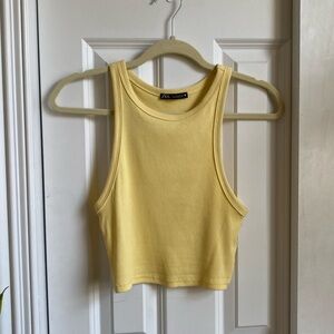 Zara Ribbed High Neck Tank